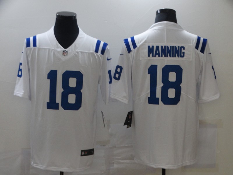 Men's Indianapolis Colts #18 Peyton Manning White Vapor Untouchable Limited Stitched NFL Jersey